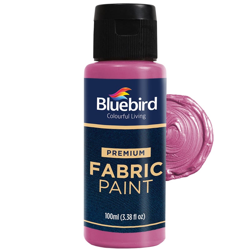 BLUEBIRD Fabric Paint, Cosmic Pink, 3.4 Fl Oz, Permanent Fabric Paints for Clothes, Furniture Upholstery - Image 1